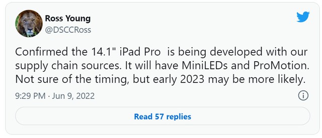 New 14-inch iPad Pro: Mini-LED screen, M2 chip, launched in 2023 - Photo 1.